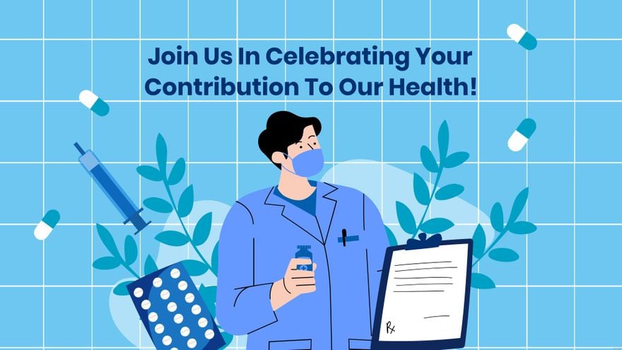 Free National Pharmacist Day Invitation Background