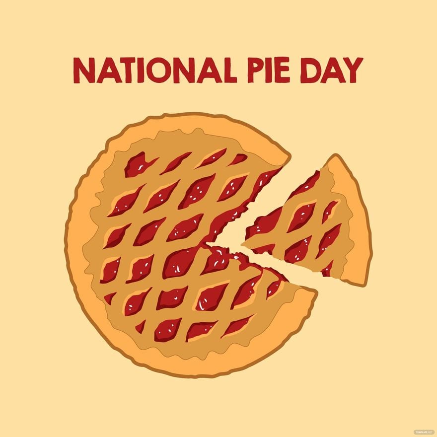 National Pie Day Clipart Vector