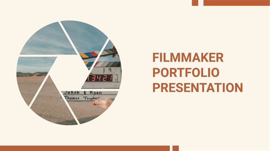 Filmmaker Portfolio Presentation Template