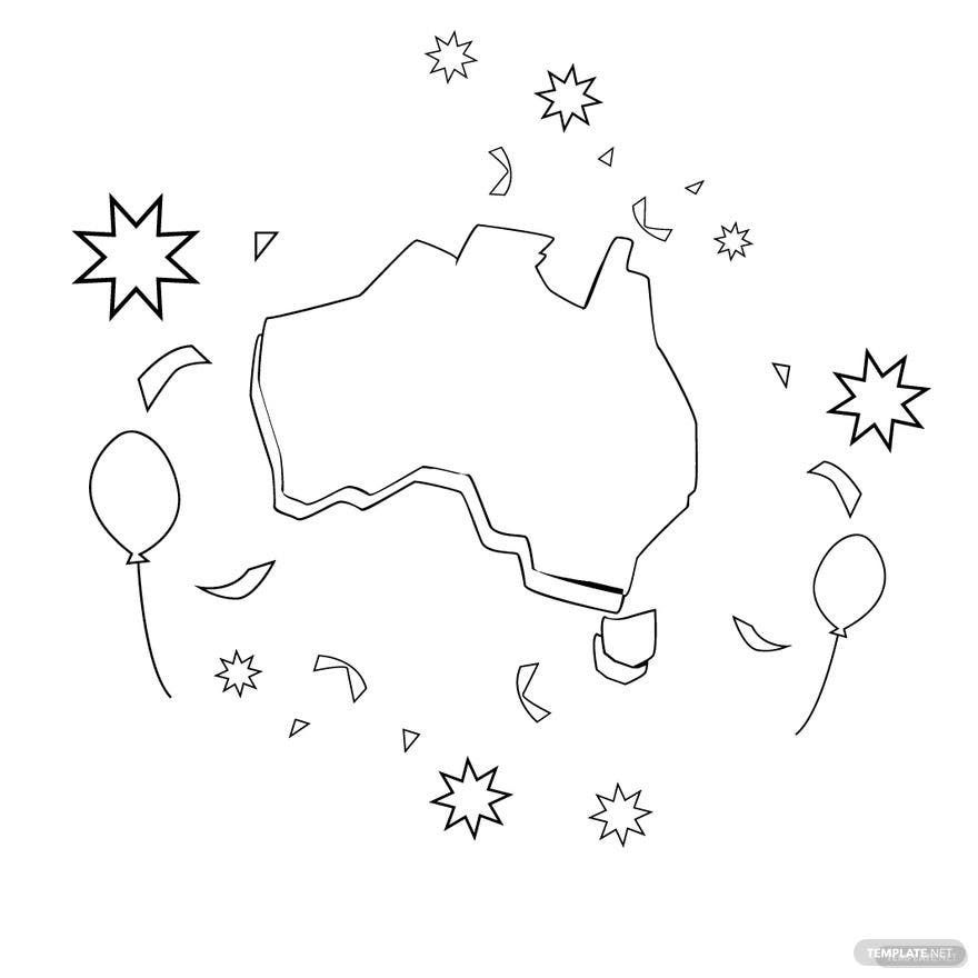 Free Australia Day Drawing Vector in Illustrator, PSD, EPS, SVG, JPG, PNG
