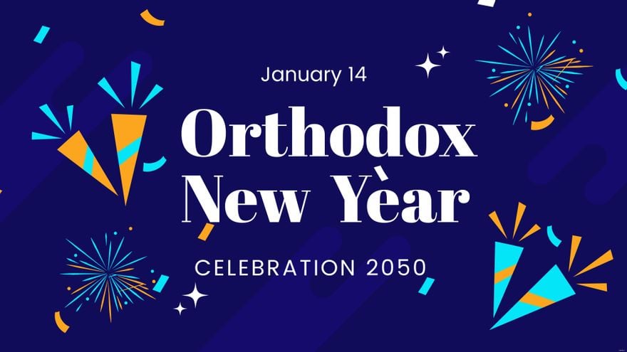 Free Orthodox New Year Flyer Background