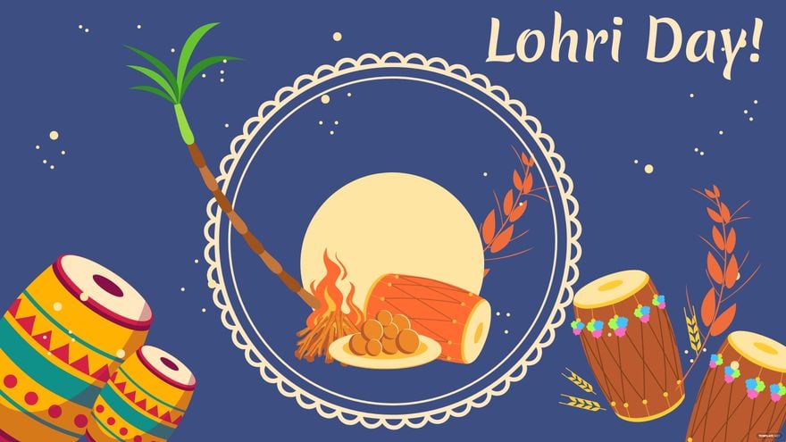 Free Lohri Day Background