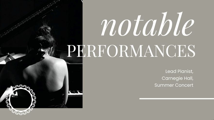 Musician Portfolio Presentation Template Google Slides PowerPoint