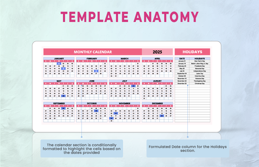 Monthly Calendar Template