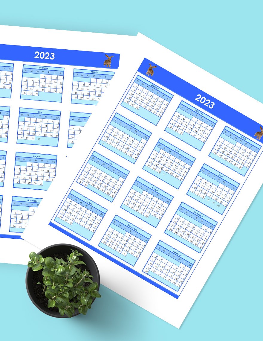 Yearly Calendar Template Google Sheets, Excel