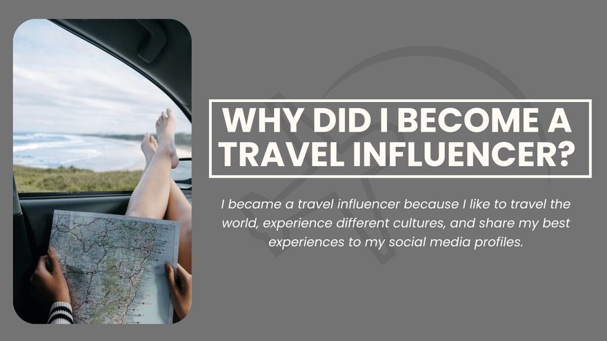Travel Influencer Portfolio Presentation Template