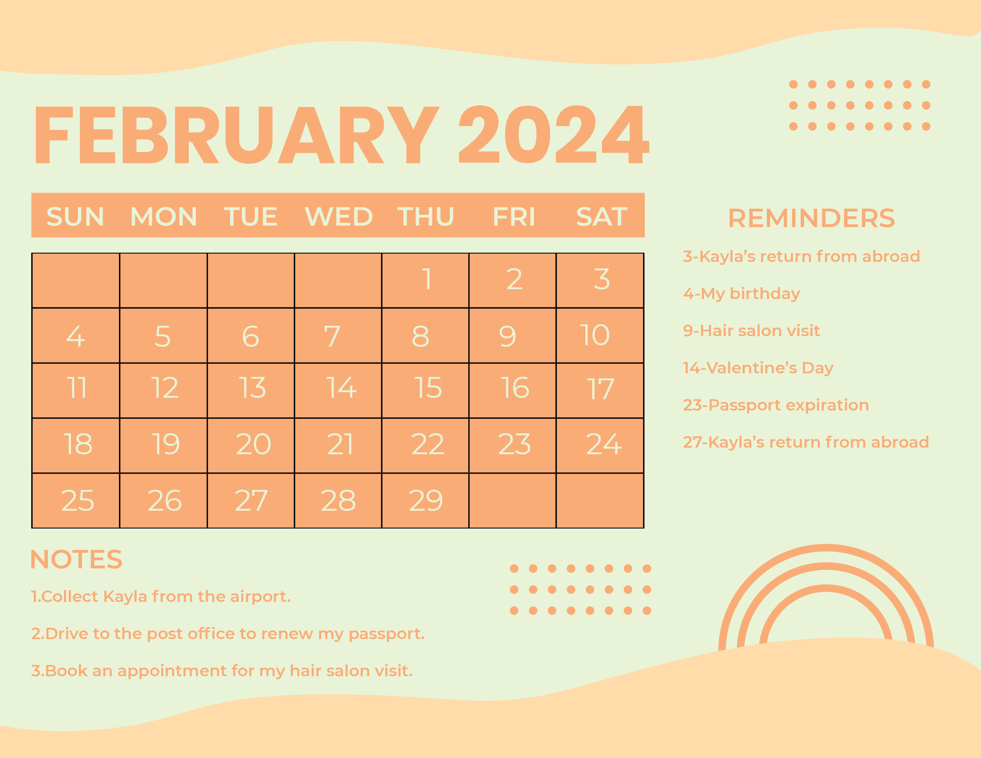 2024 Calendar Free Printable One Page Word - Printable Online