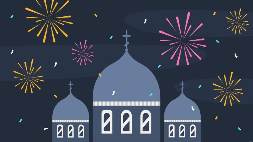 Orthodox New Year Banner Background