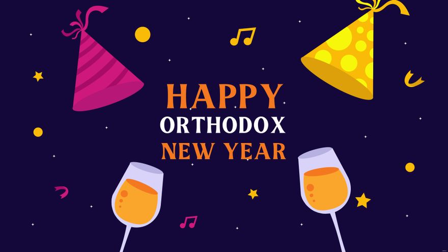 Orthodox New Year Day Background in PDF, Illustrator, PSD, EPS, SVG, JPG, PNG