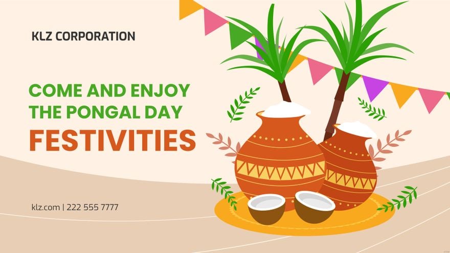 Free Pongal Flyer Background