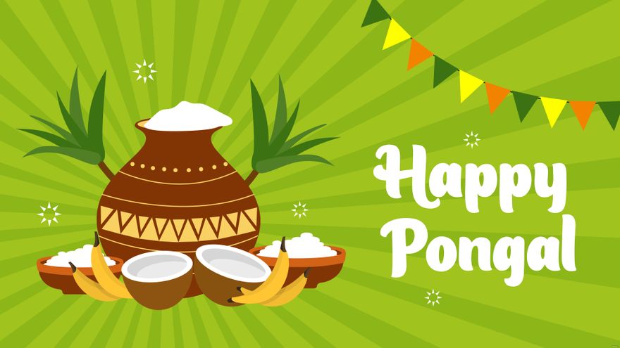 Free Happy Pongal Background in PDF, Illustrator, PSD, EPS, SVG, JPG, PNG