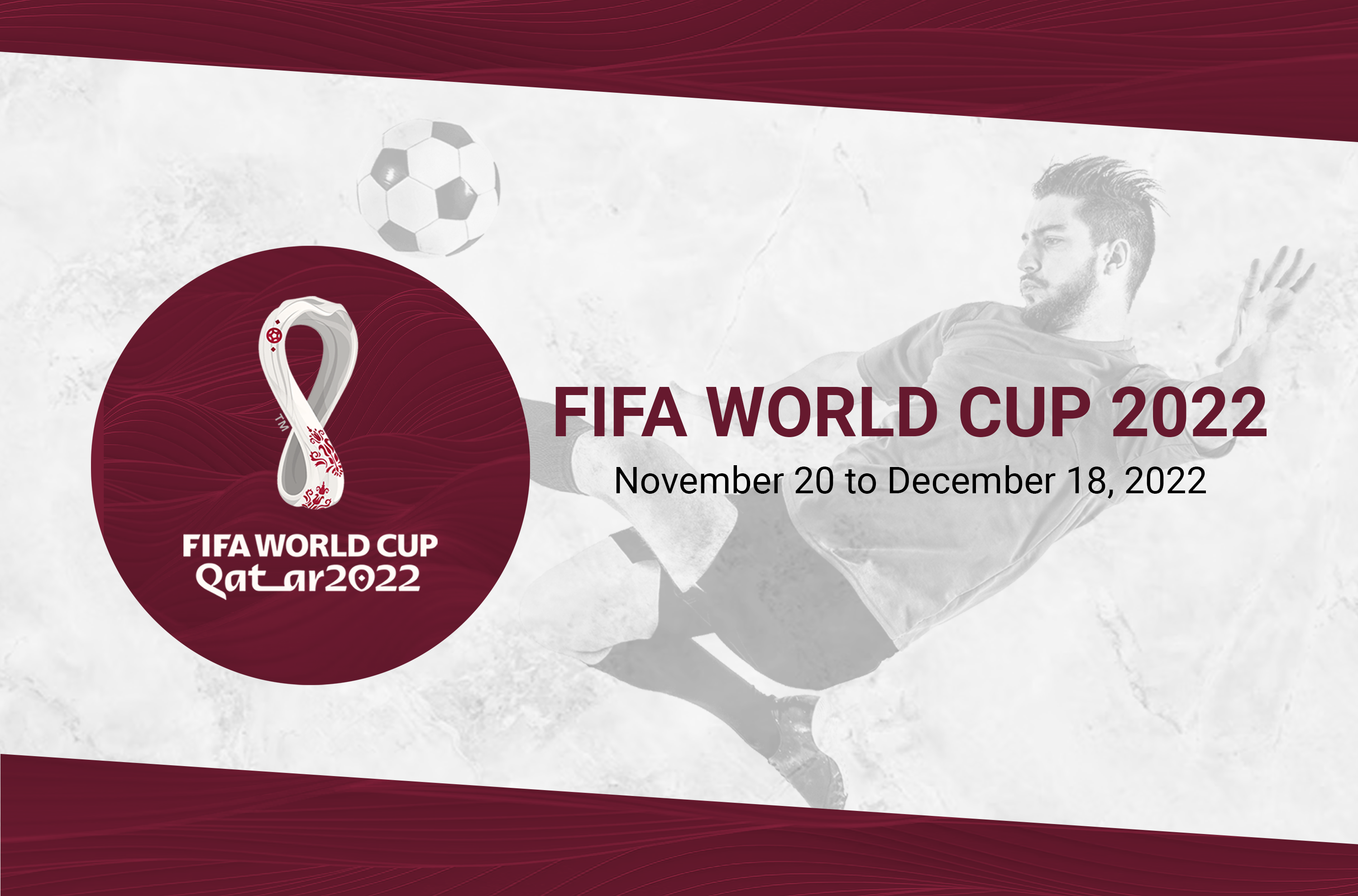Fifa Wall Cup 2022 Qatar Log Banner Poster Sticker Sale Background