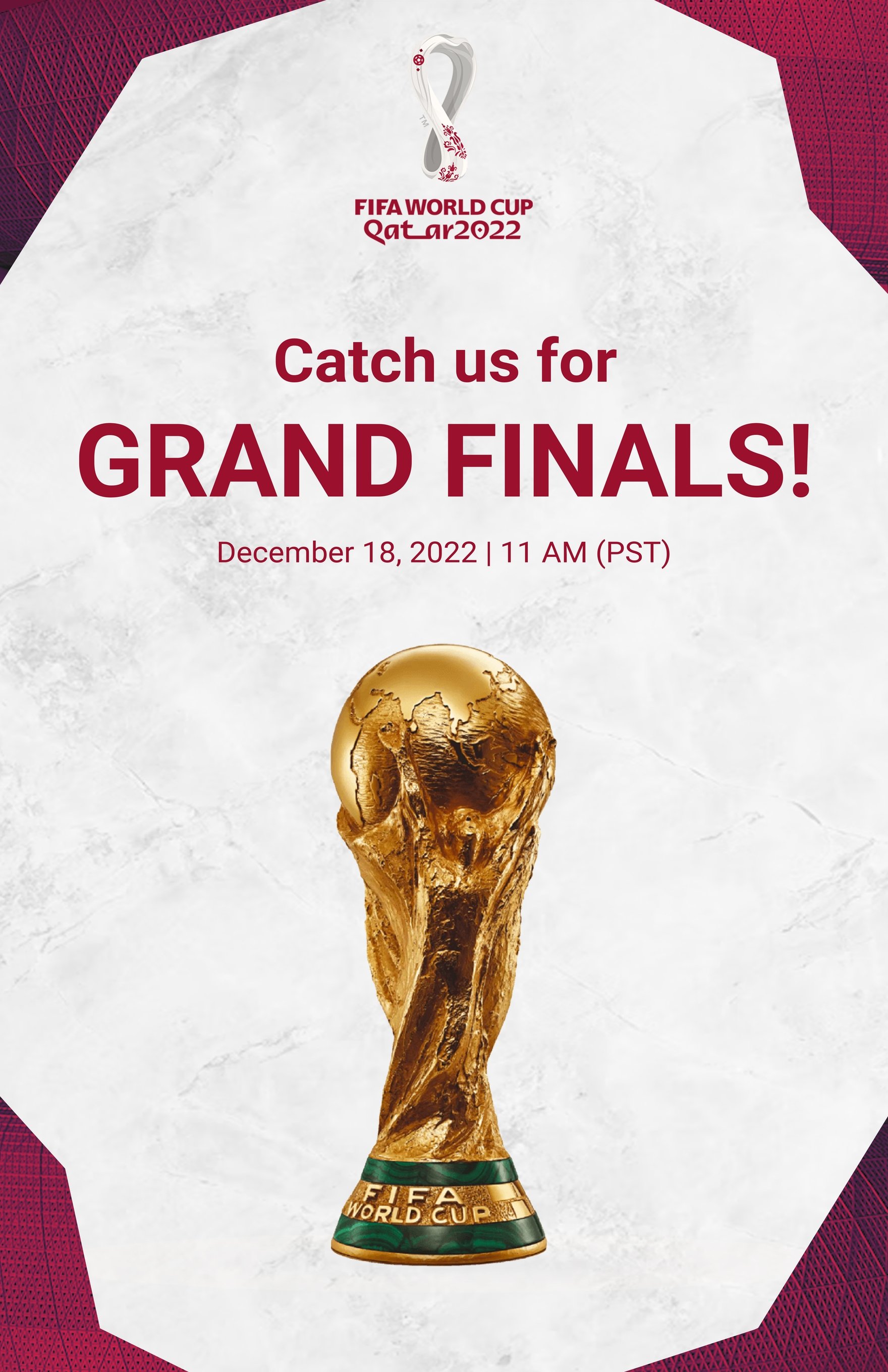 FIFA World Cup 2022 Championship Schedule Flyer