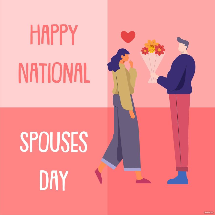 Happy National Spouses Day Vector in Illustrator, PSD, EPS, SVG, JPG, PNG