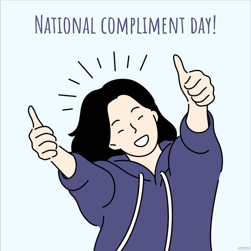 National Compliment Day Cartoon Vector