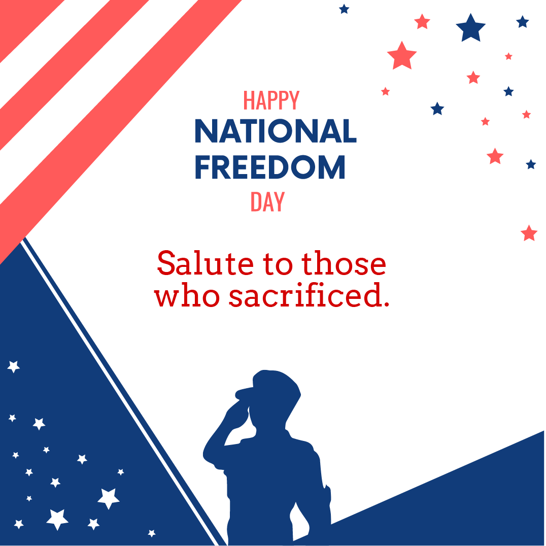 National Freedom Day Wishes Vector