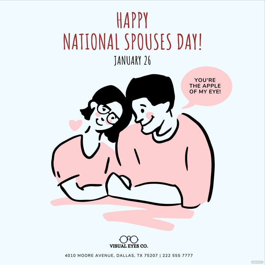 Free National Spouses Day Flyer Vector