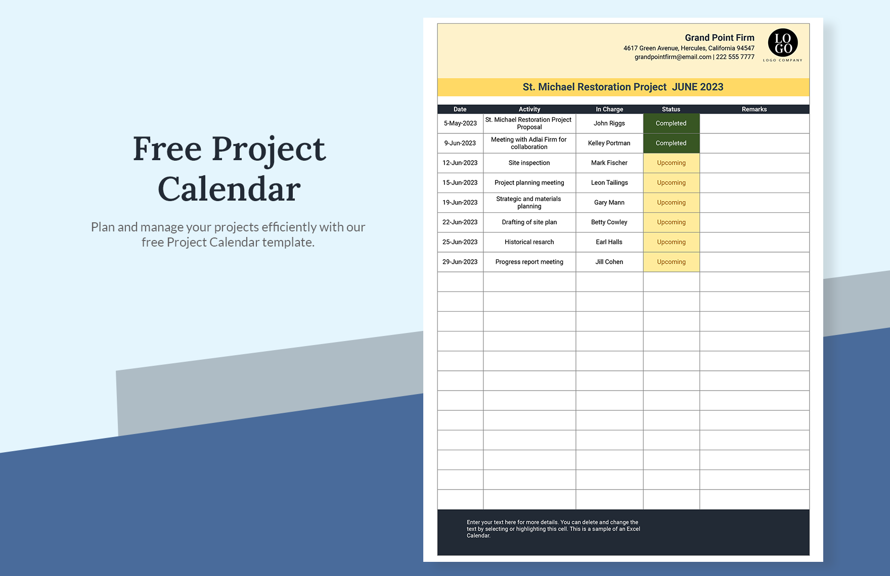 Project Calendar