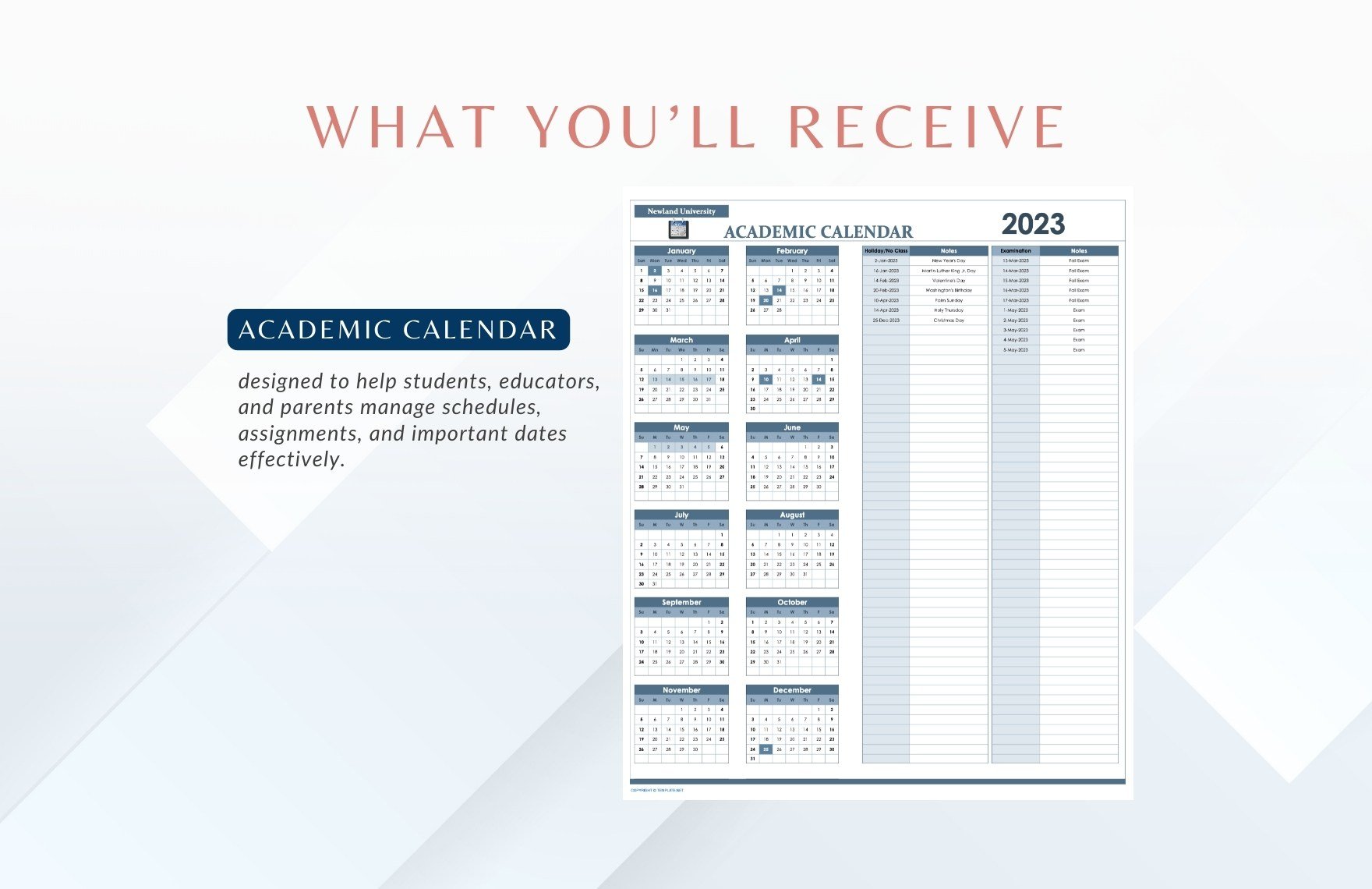 Academic Calendar