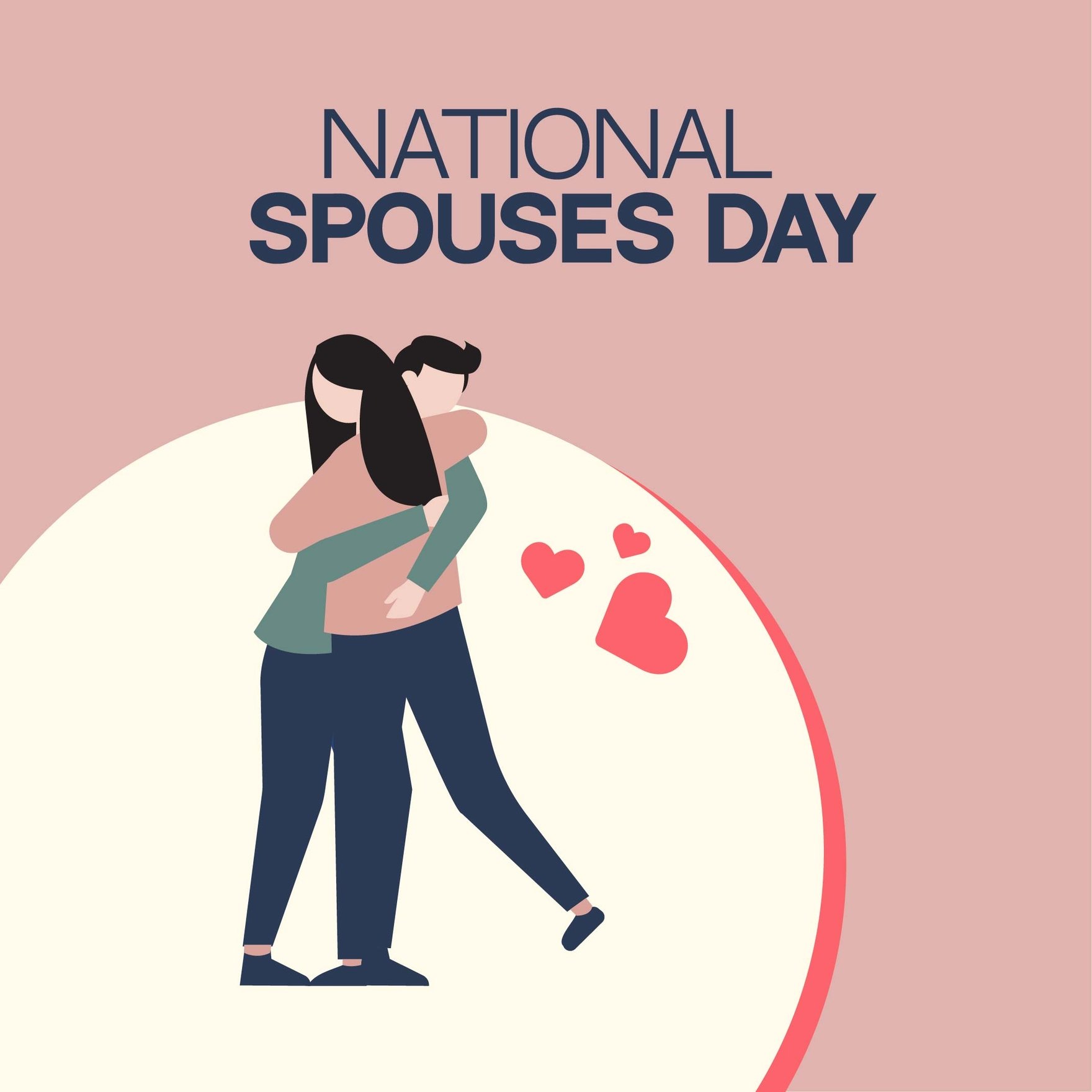 National Spouses Day Cartoon Vector