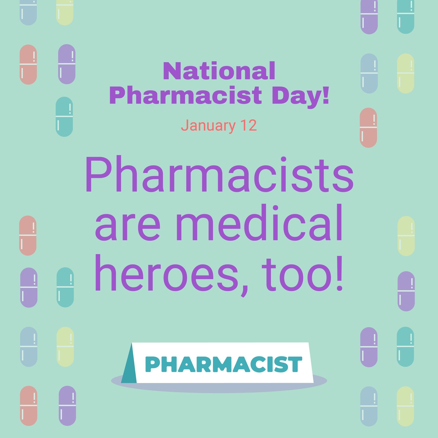 Free National Pharmacist Day Instagram Post in Illustrator, PSD, EPS, SVG, JPG, PNG