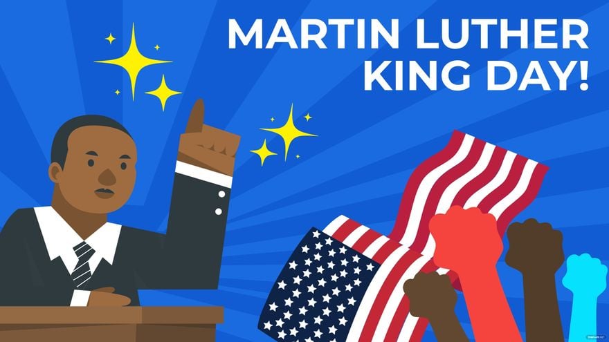 Martin Luther King Day Cartoon Background