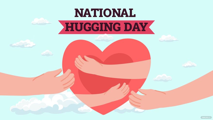 National Hugging Day Vector Background