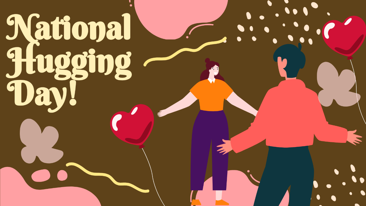 Free National Hugging Day Background Template