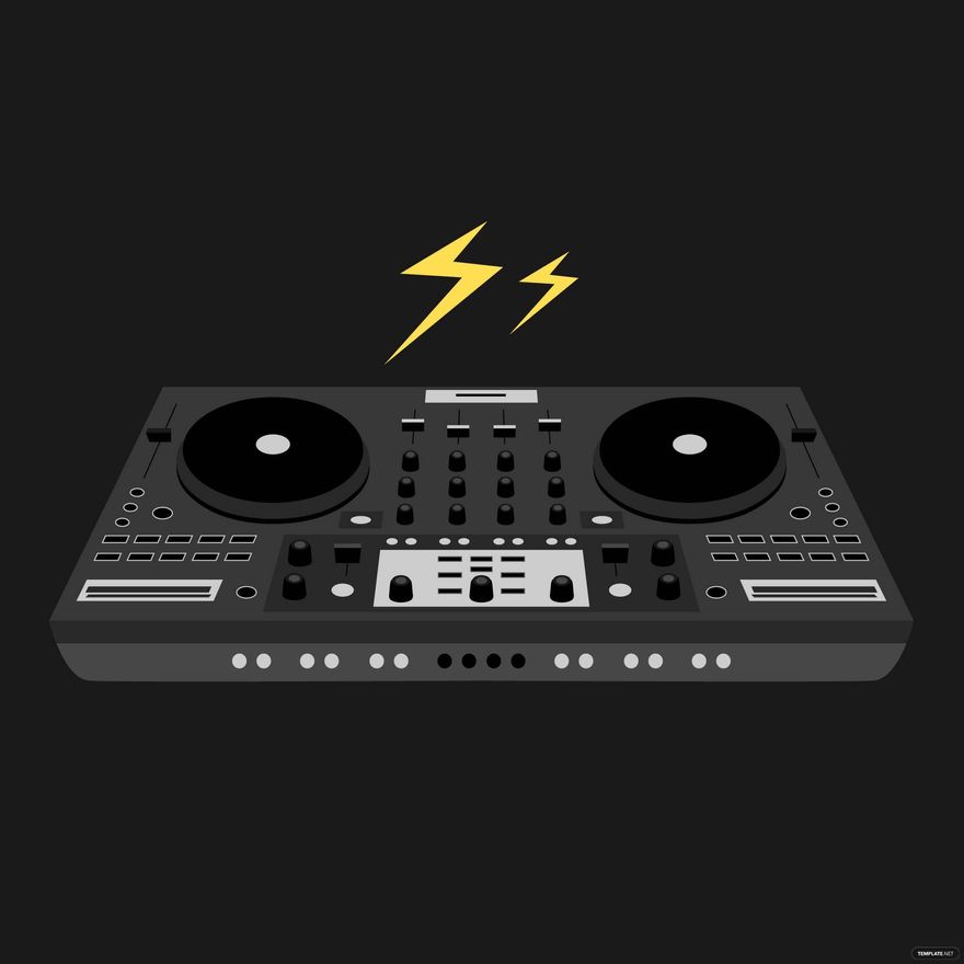 National DJ Day Clipart Vector