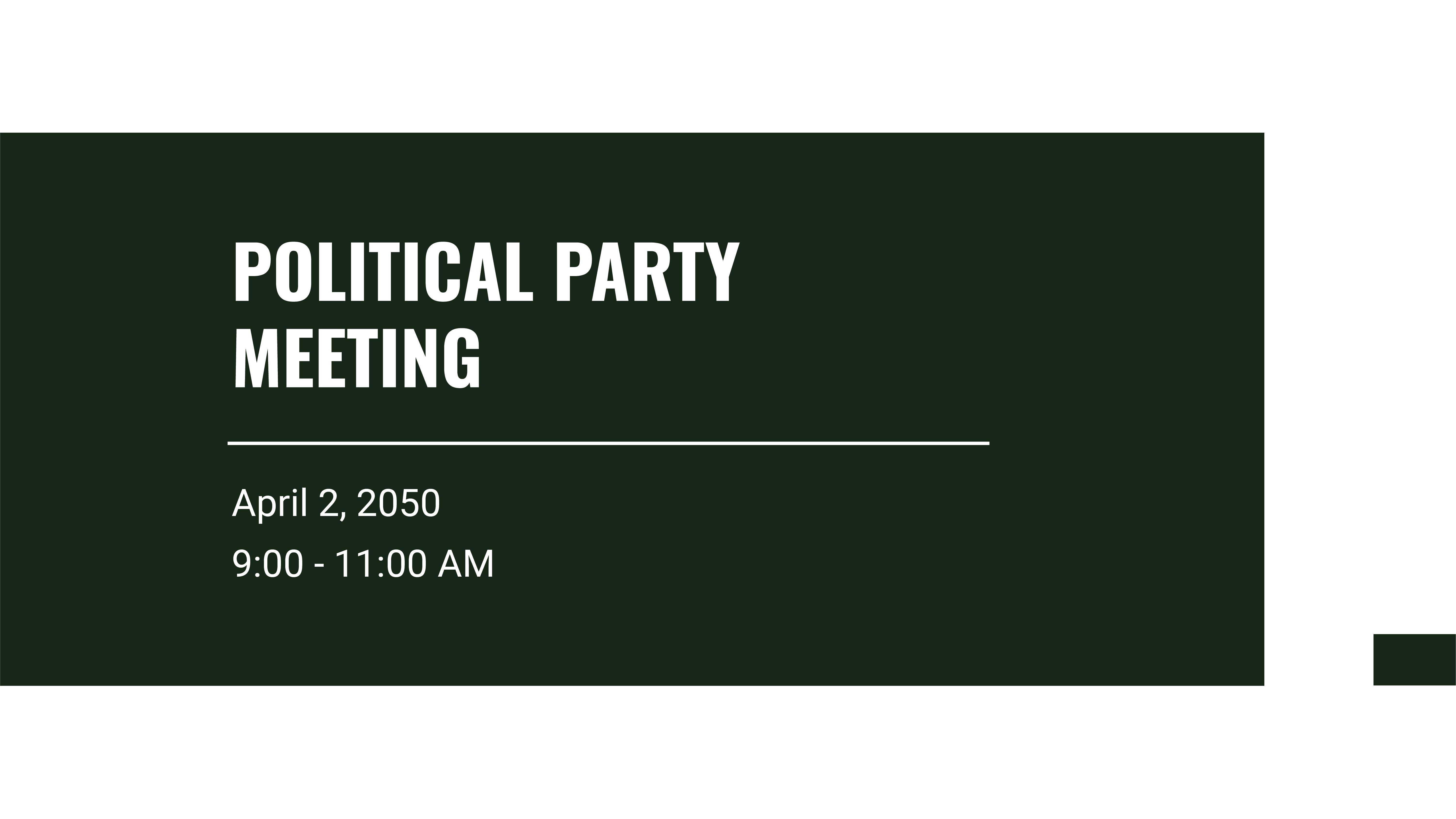 Free Political Party Meeting Presentation Template to Edit Online