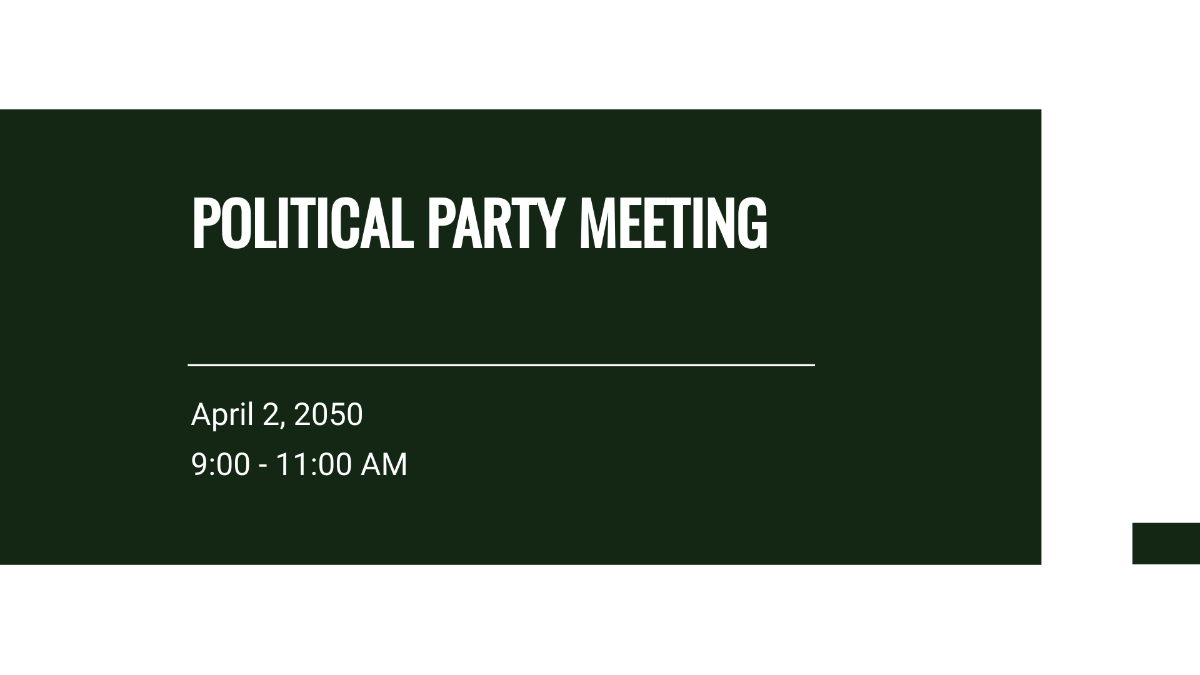 Political Party Meeting Presentation Template