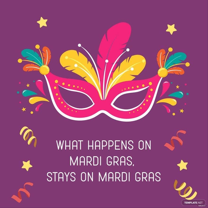 Mardi Gras Carnival Quote Vector
