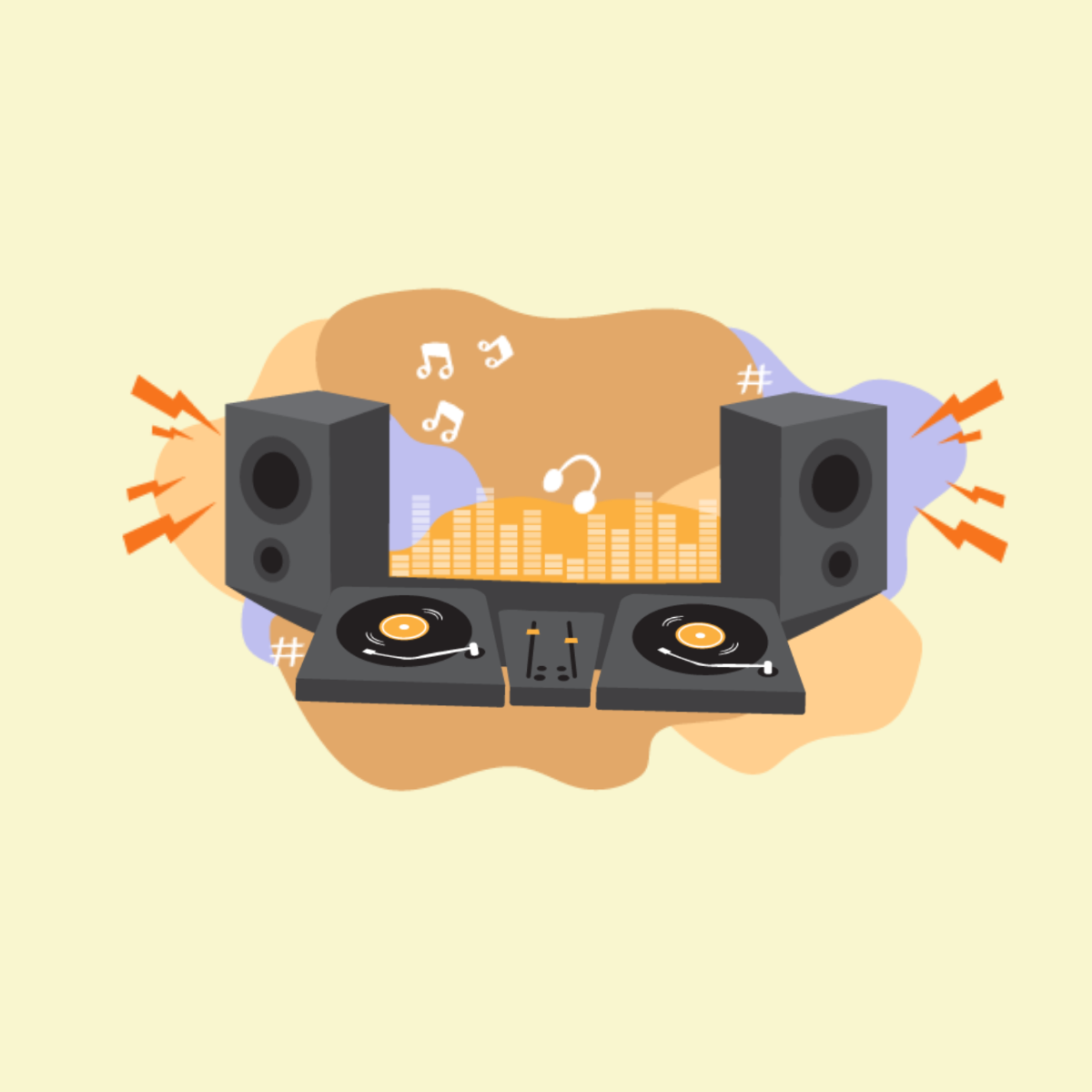 Happy National DJ Day Vector Template