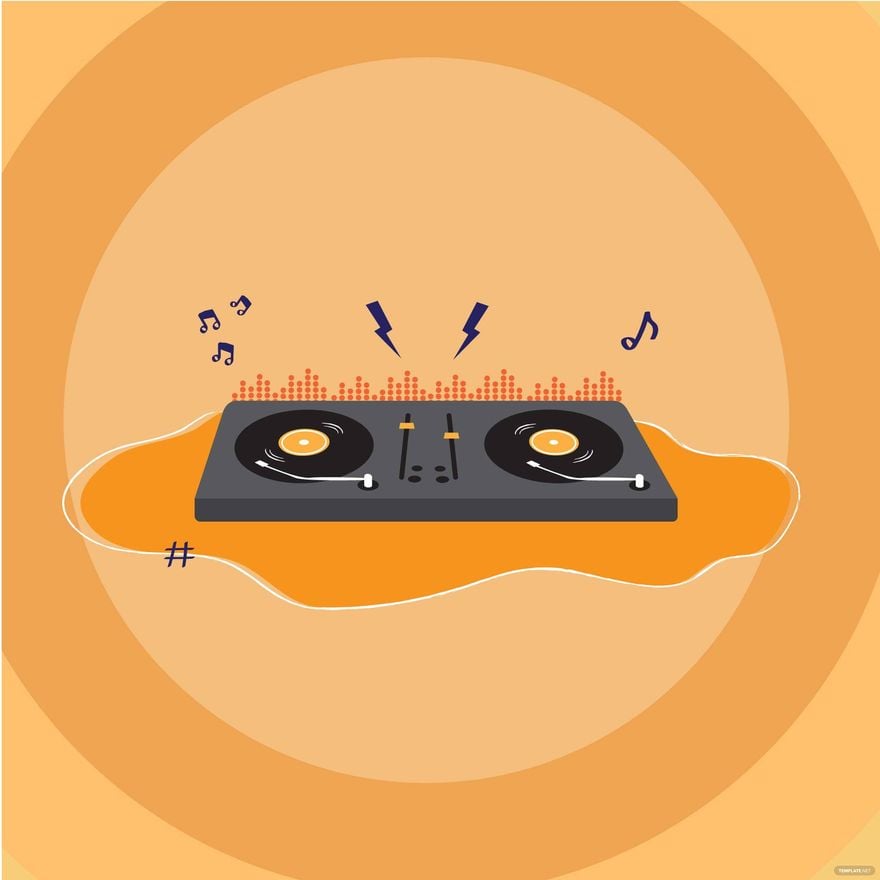 National DJ Day Illustration in Illustrator, PSD, EPS, SVG, JPG, PNG