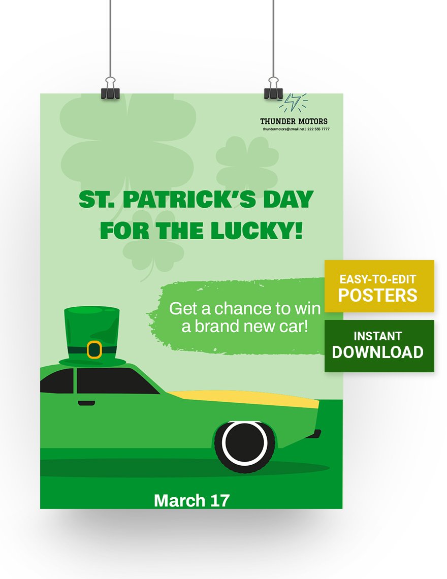 Free St. Patrick's Day Advertisement Poster