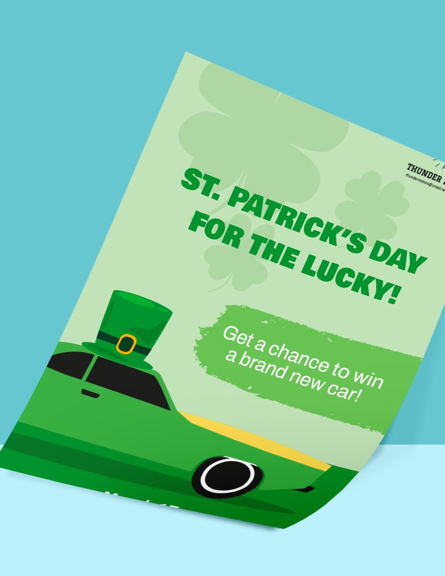 St. Patrick's Day Advertisement Poster