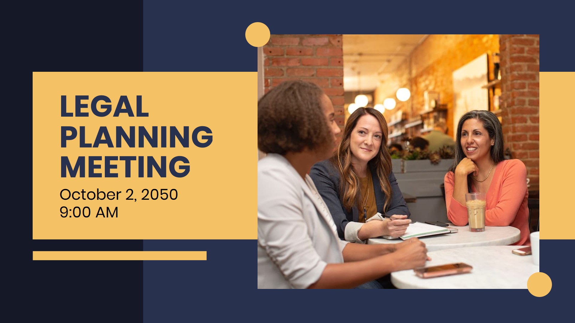 Free Legal Planning Meeting Presentation Template to Edit Online