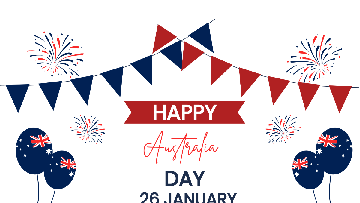 Free Australia Day Banner Background Template