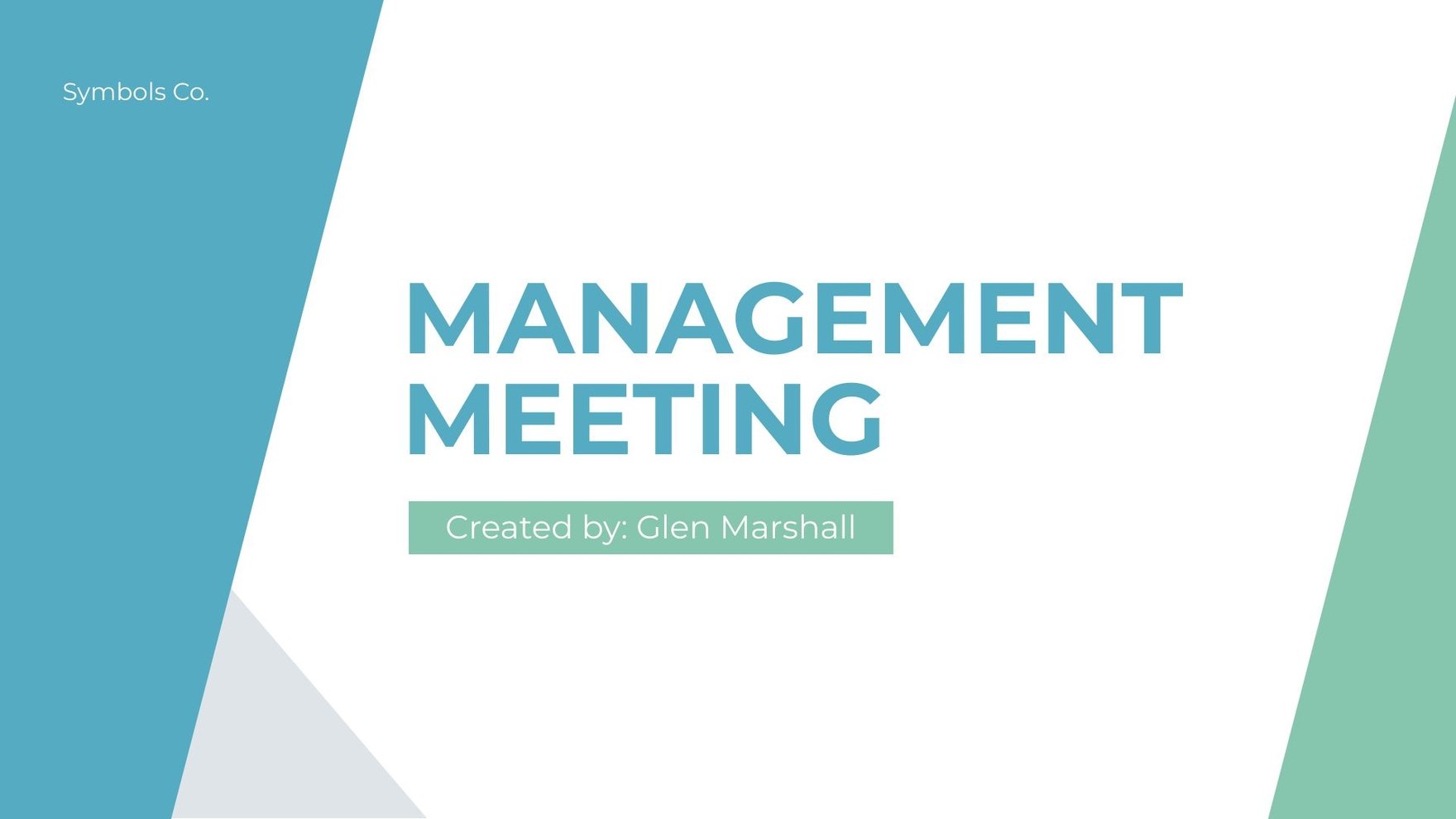 Management Meeting Presentation Template