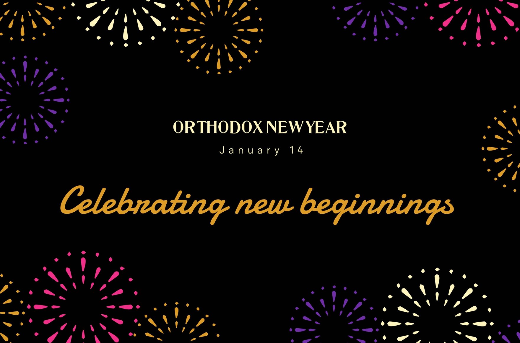 Orthodox New Year Banner