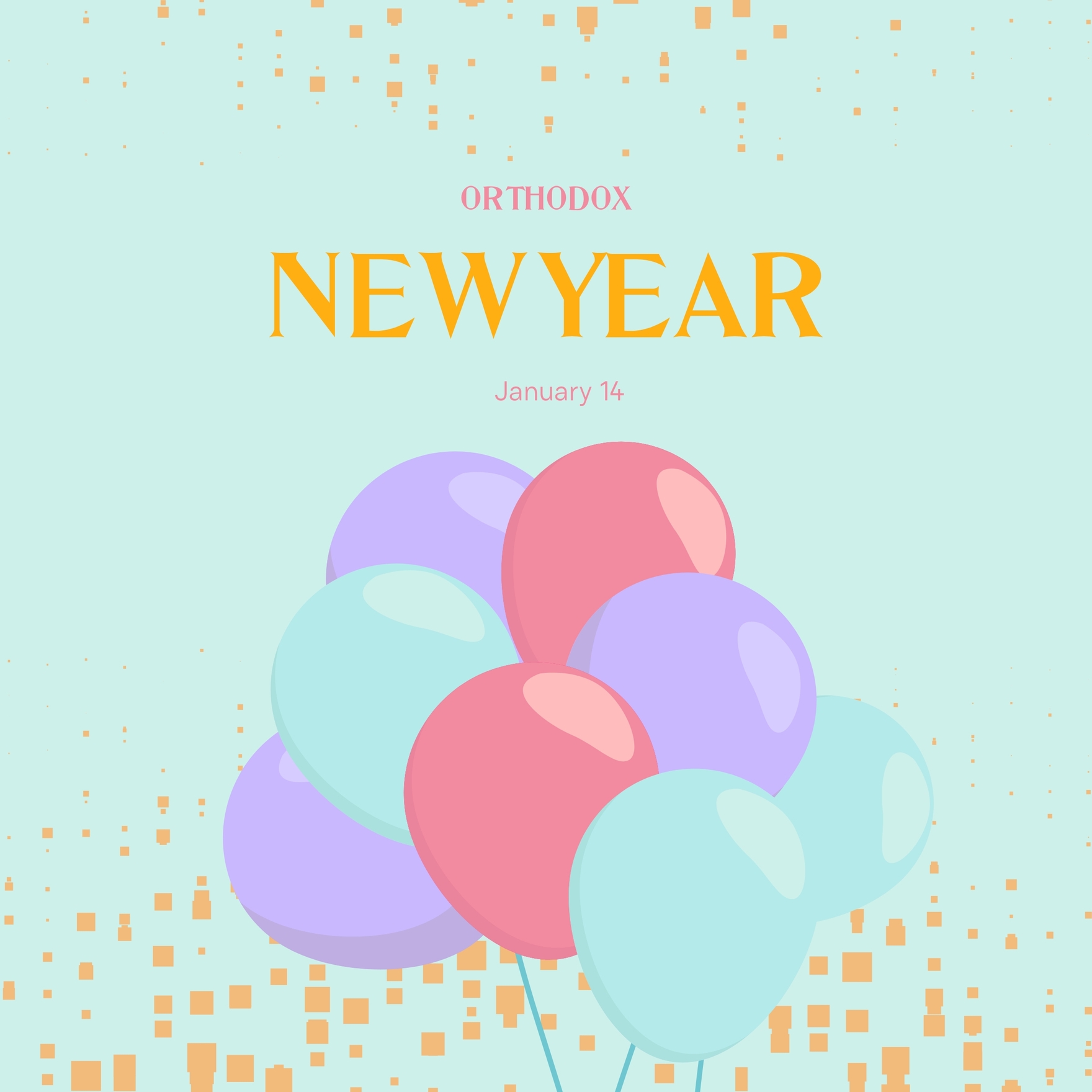 Free Orthodox New Year WhatsApp Post in Illustrator, PSD, EPS, SVG, PNG, JPEG