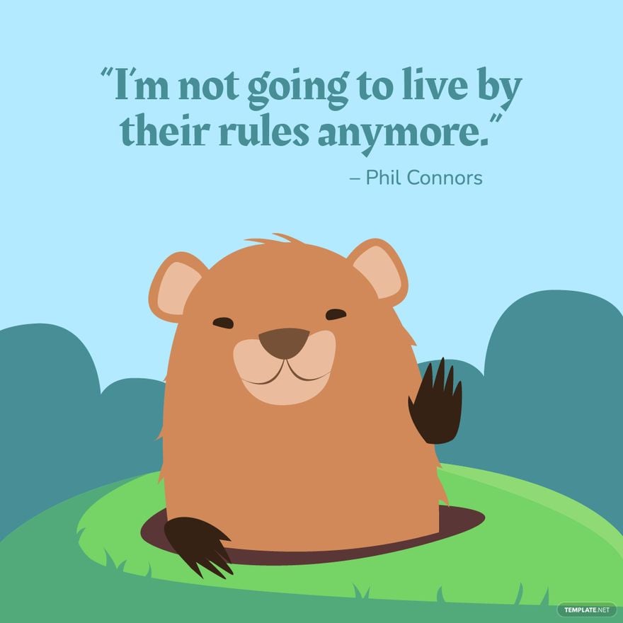 Free Groundhog Day Quote Vector