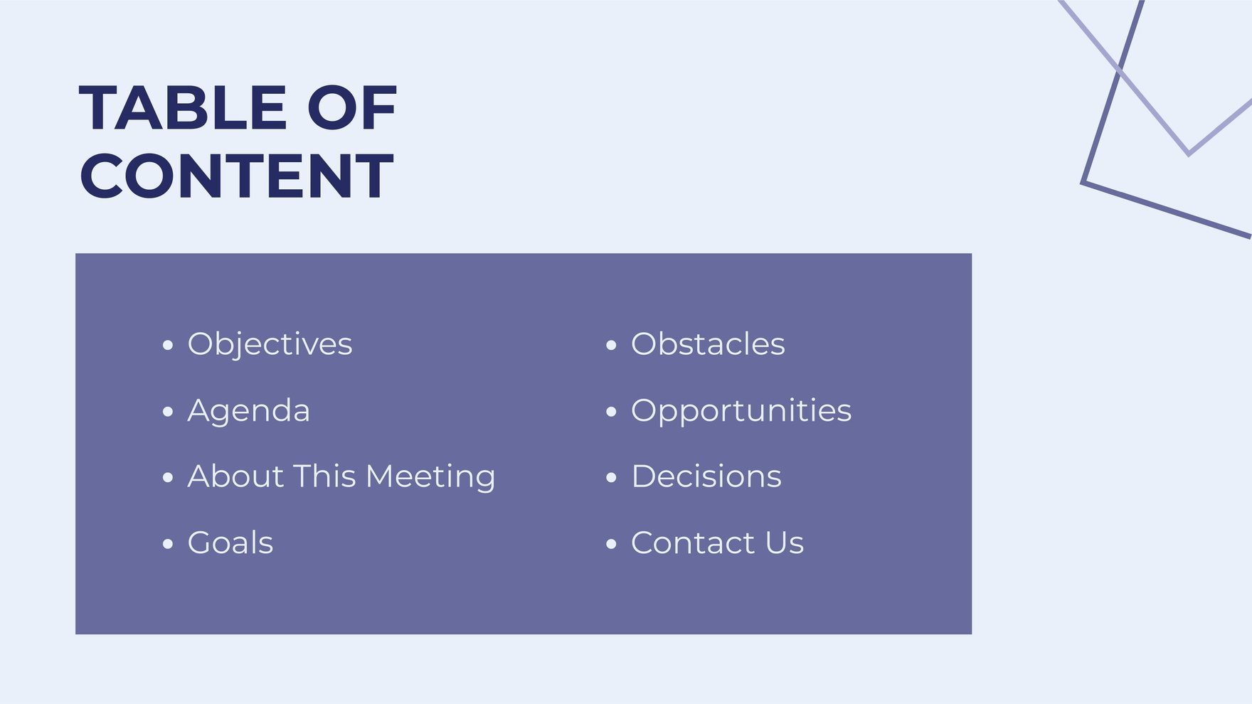 Human Resources Meeting Presentation Template