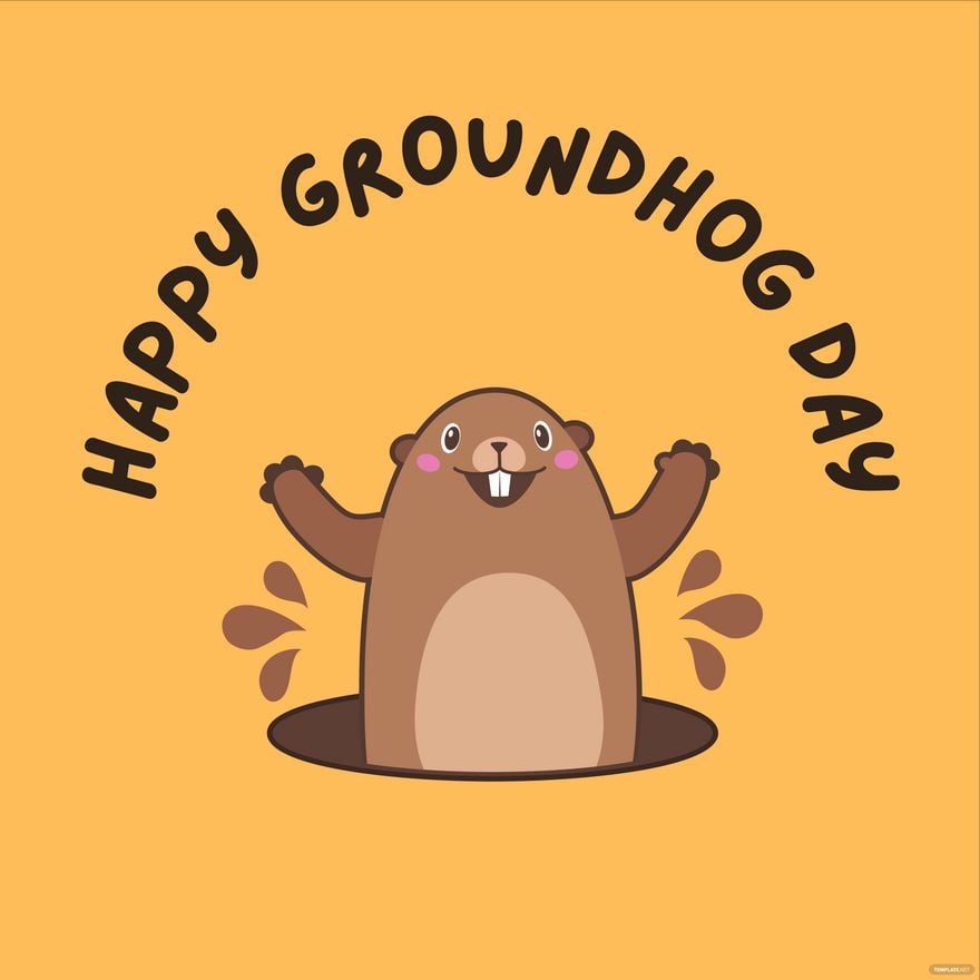 Groundhog Day Cartoon Vector