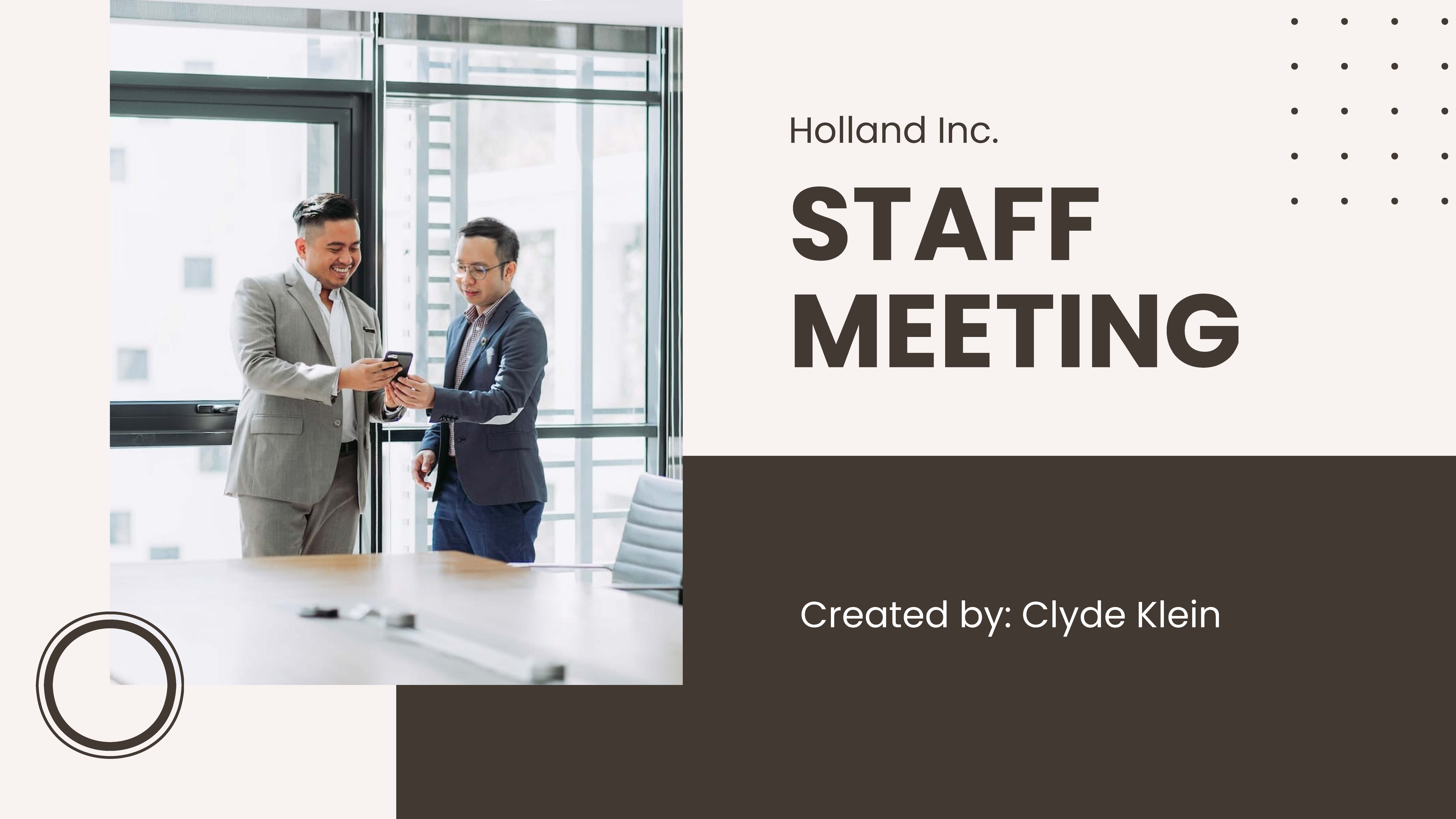 Free Staff Meeting Presentation Template to Edit Online