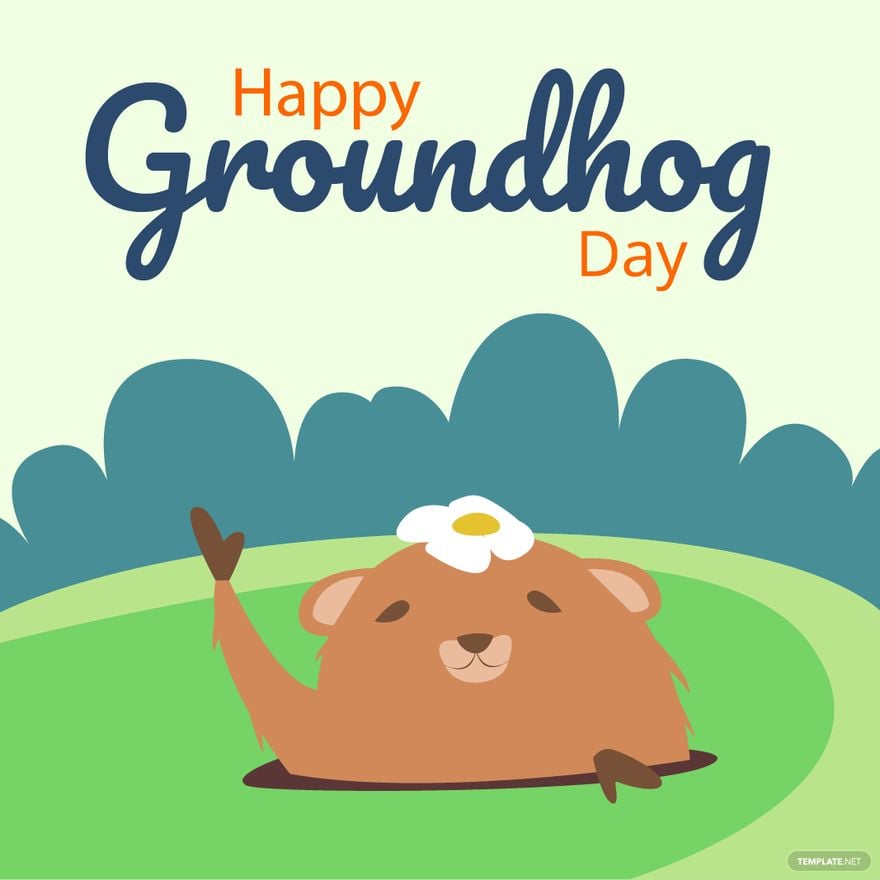 Happy Groundhog Day Vector in Illustrator, PSD, EPS, SVG, JPG, PNG