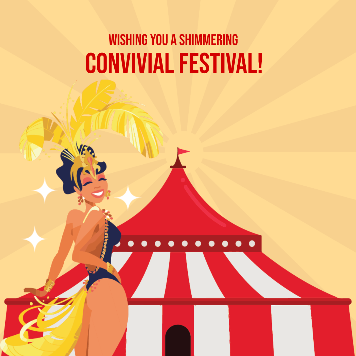 Free Carnival Festival Wishes Vector Template