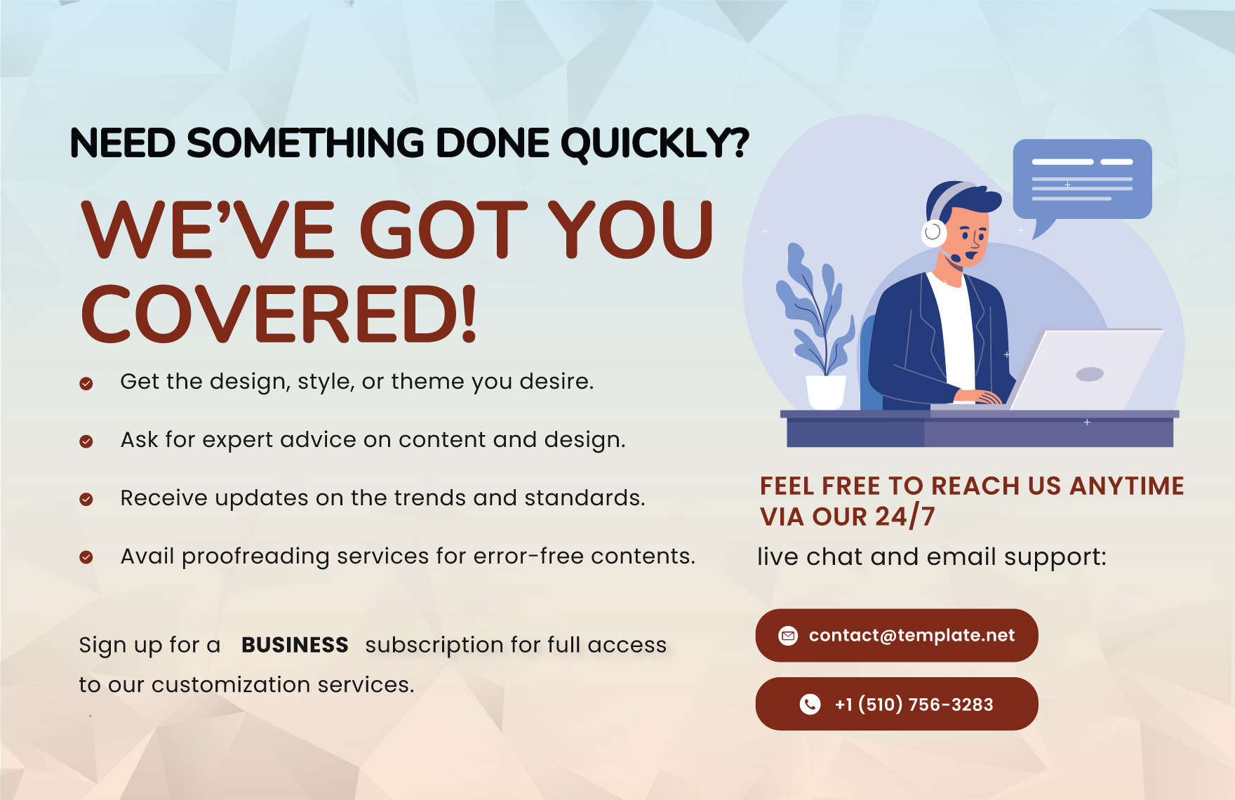Small Business Calendar Template