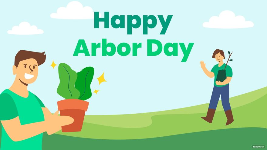 Free Arbor Day Cartoon Background