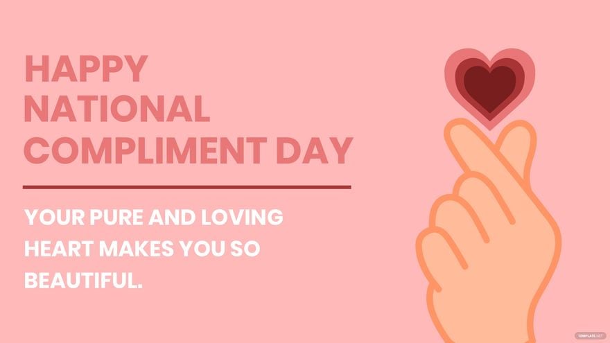 Free National Compliment Day Greeting Card Background in PDF, Illustrator, PSD, EPS, SVG, JPG, PNG